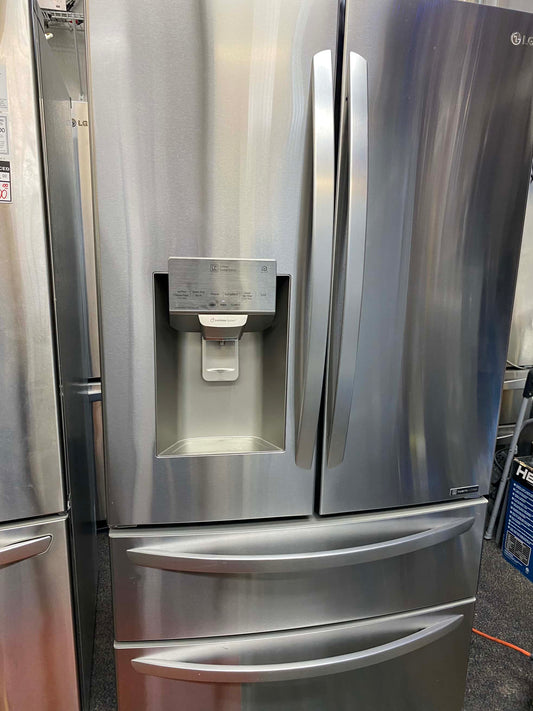 LG four door refrigerator stainless steel w/water ice dispenser 36 in