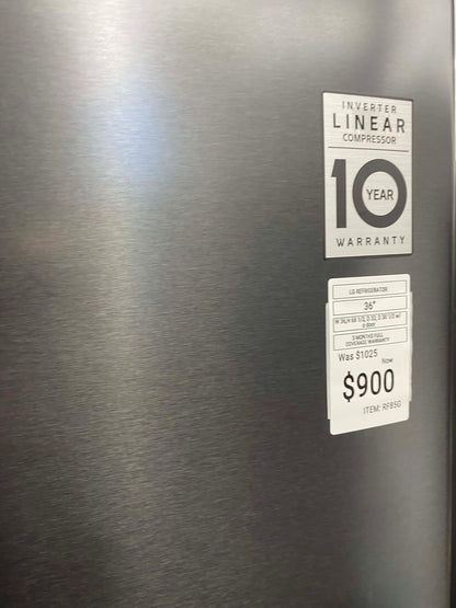 ITEM: #RF85G  LG  French door refrigerator slate stainless steel 36”