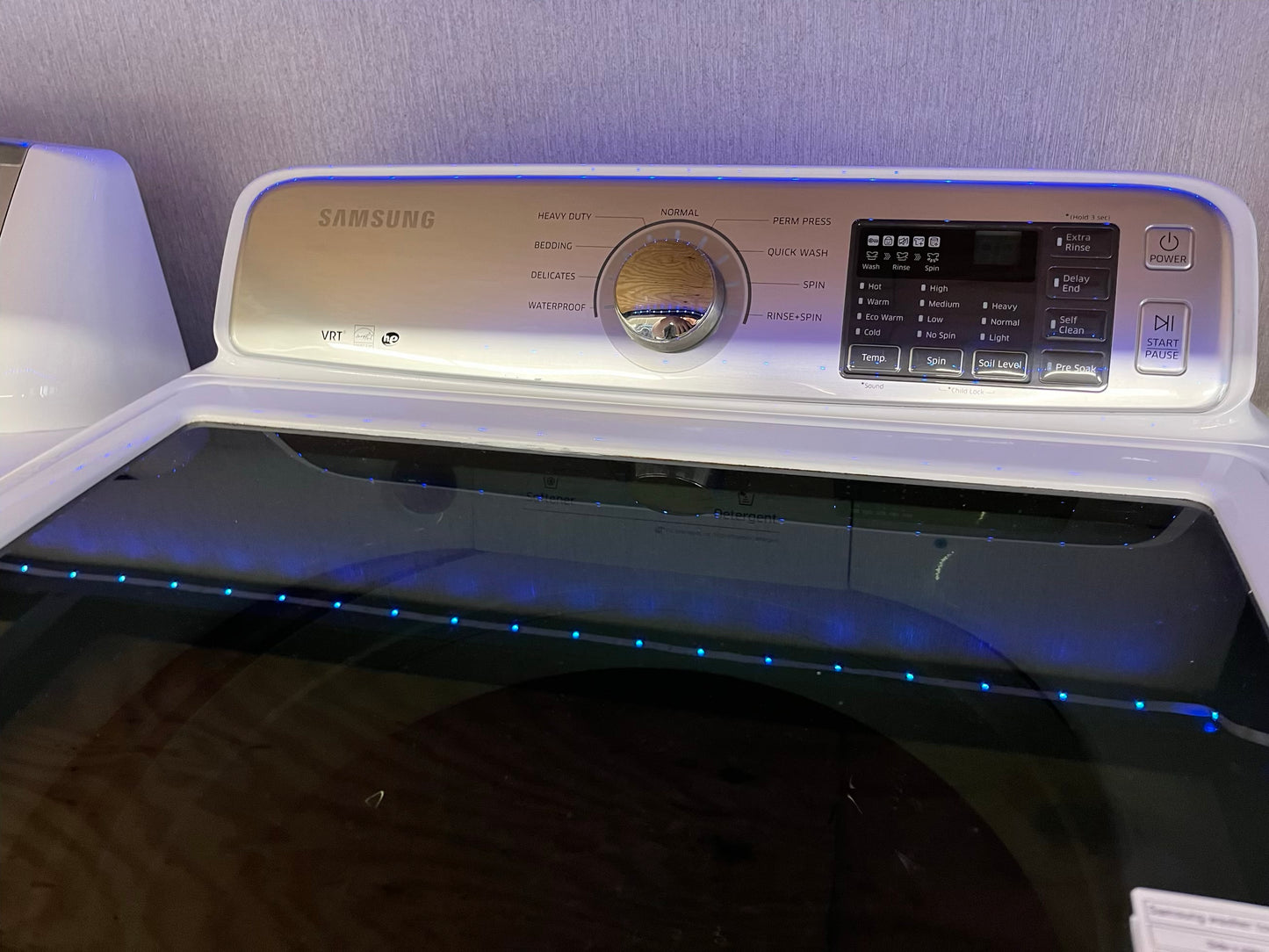 ^ Samsung washer and dryer gas Side x Side large capacity stainless steel drum 27” items : #W88E , #GD94S