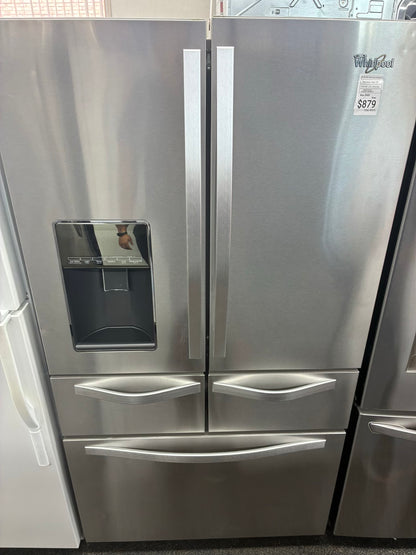 WHIRLPOOL French FIVE door refrigerator stainless steel 36” ice maker water dispenser