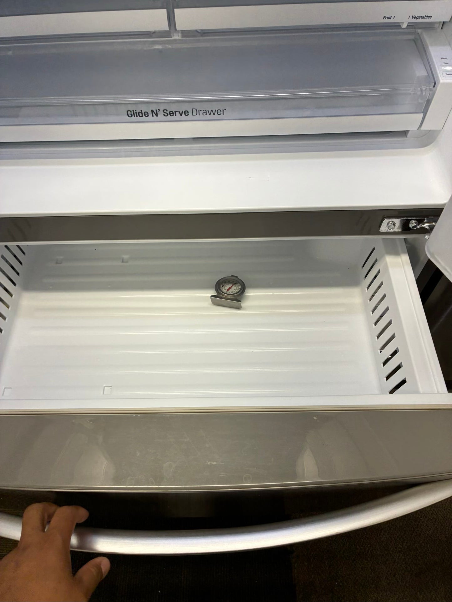 LGFrench four door refrigerator stainless steel 36” ice maker water dispenser