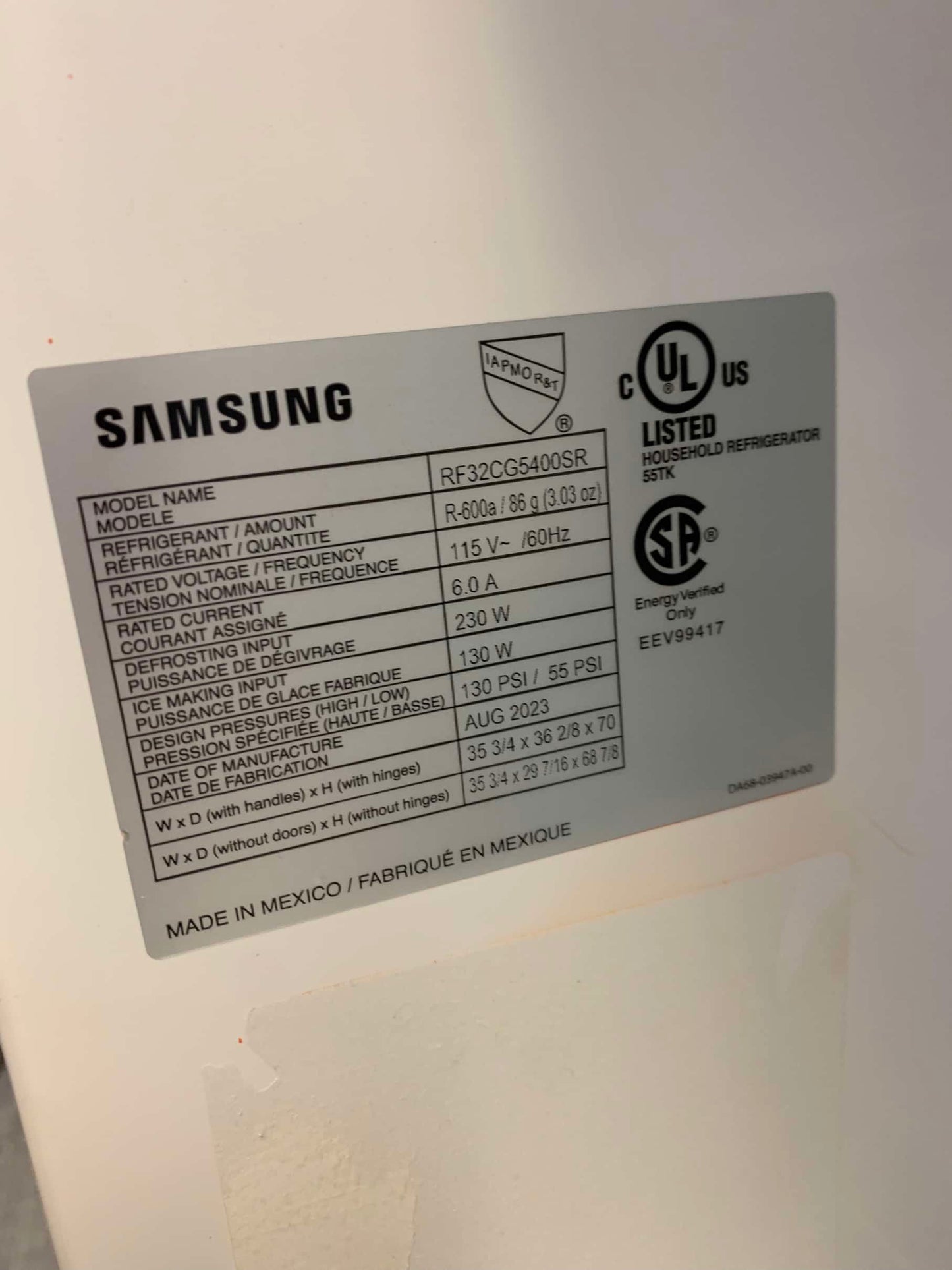 🔥 HOT DEAL ★ Samsung Open Box 31 cu. ft. Mega Capacity 3-Door French Door Refrigerator with Four Types of Ice in Stainless Steel 36 in Depth RF0910