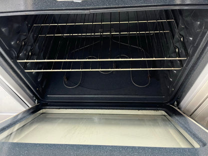 ^ ITEM #ER05H GE electric white  range 4 burner 30 inch