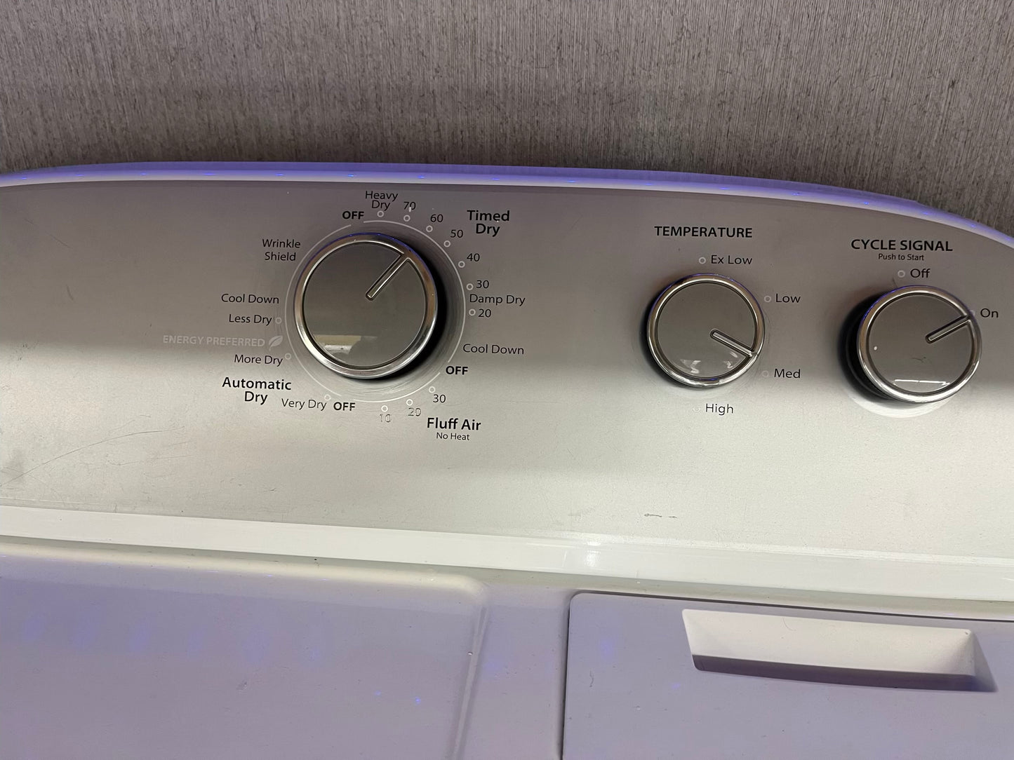 ^ Item: #GD55B Whrpool  side x side  washer and open box dryer set GAS large capacity 27”