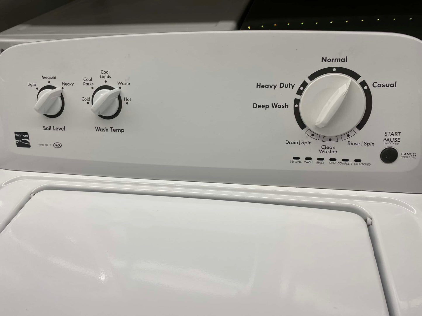 ITEM #W91H kenmore top load washer machine 27”