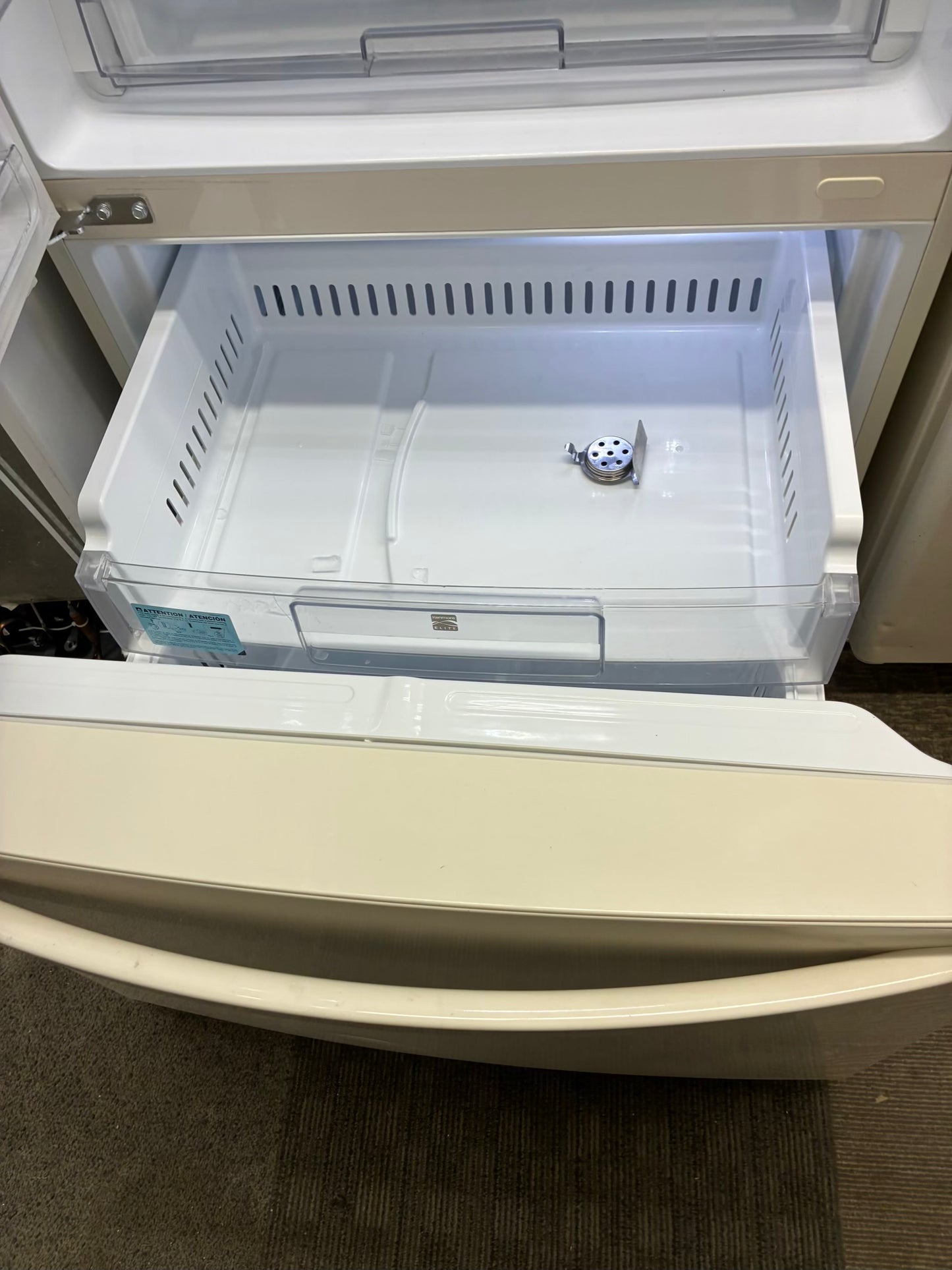 Kenmore Elite bottom freezer white 33”