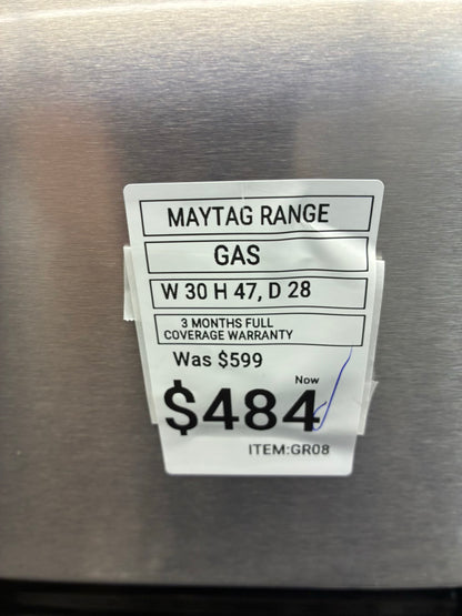 Maytag Gas Range Stainless Steel 5 Burners 30”