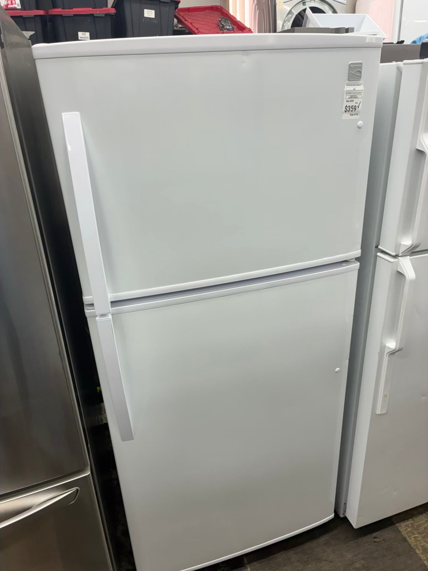 Kenmore top freezer refrigerator stainless steel 30”