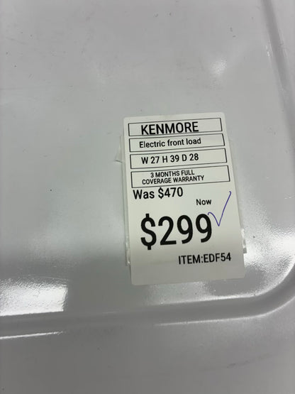 Kenmore electric dryer 29” large capacity white