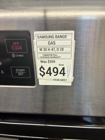 Samsung Gas Range Stainless Steel 5 Burners 30”