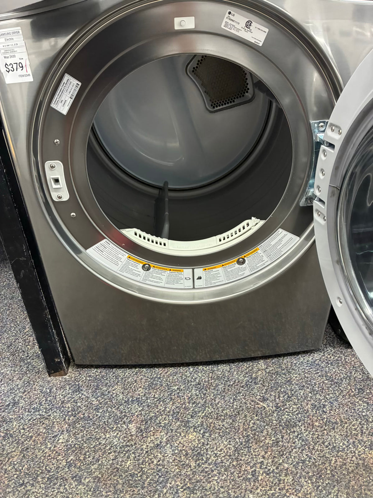 Samsung Electric Dryer 27” front load