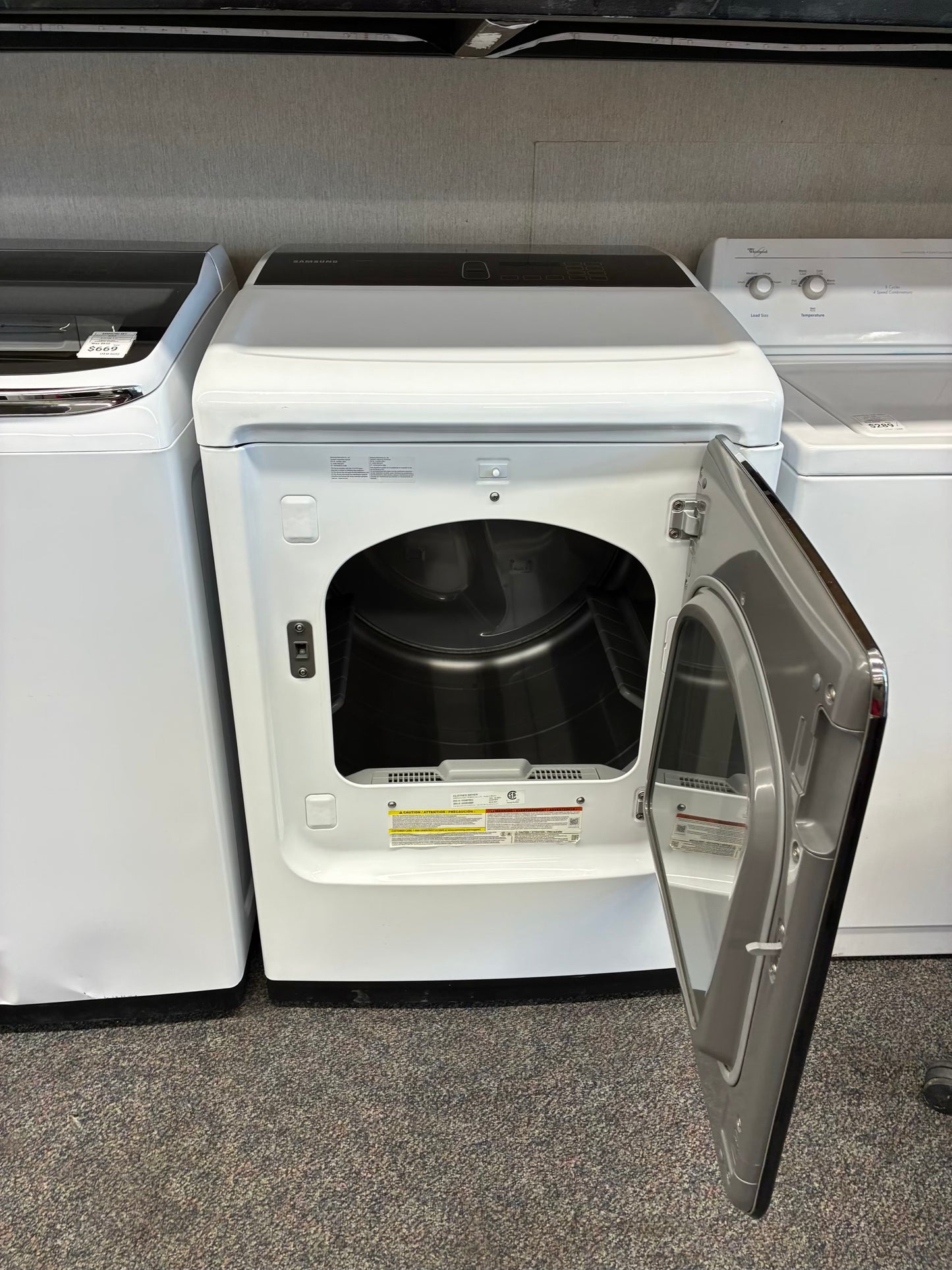 Samsung Gas set washer and dryer 27” white