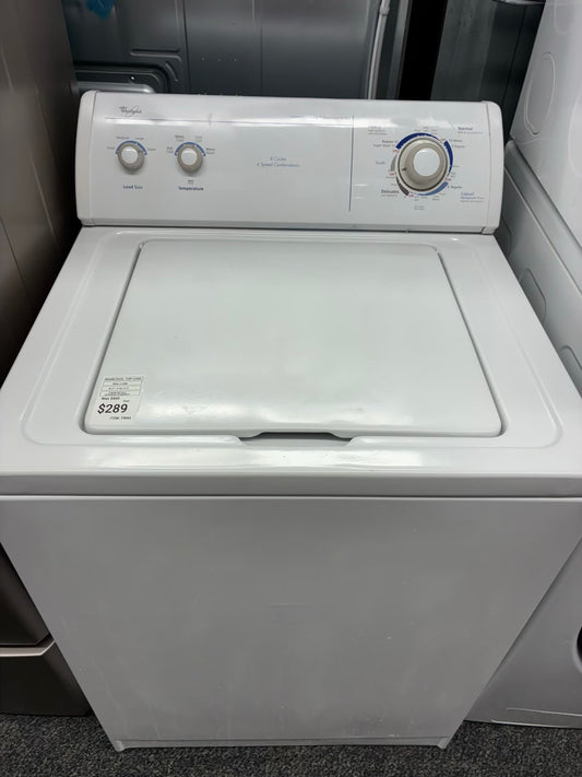 Whirlpool top load washer  large capacity side x side 27”