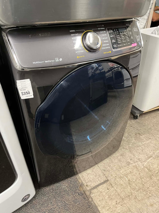 - ITEM #GD39M  Samsung front load GAS dryer 220v  stackable large capacity stainless steel drum 27 in D