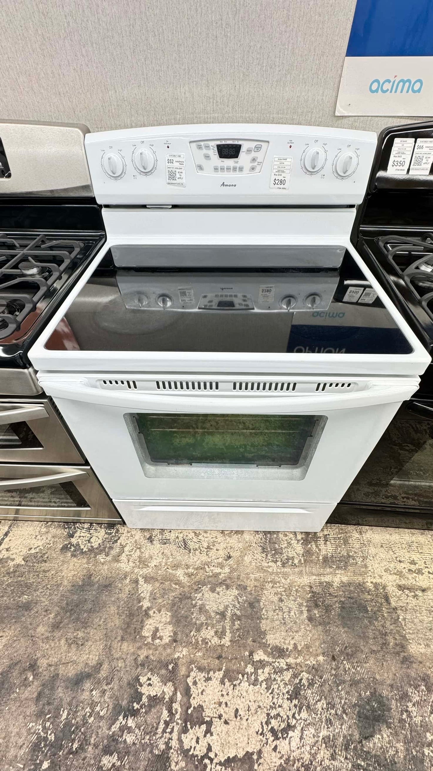 Amana electric range white