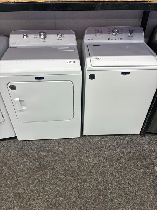 Maytag electric washer and dryer 27” top load