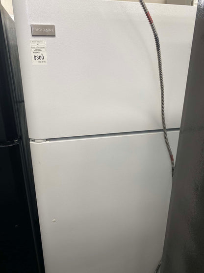 ITEM: #RF74D Frigidaire top  freezer white refrigerator  30” inc