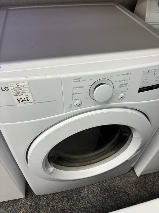 LG Electric Dryer 27”  white front load