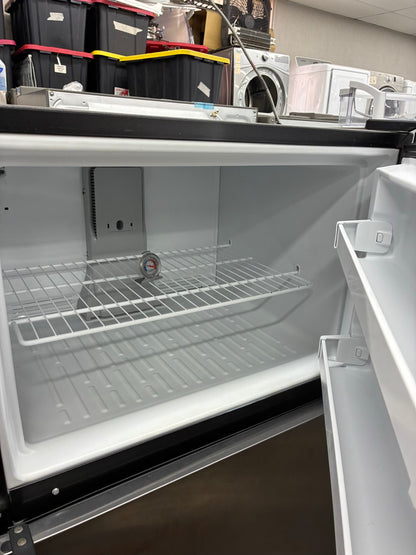 Maytag top freezer refrigerator stainless steel 33”