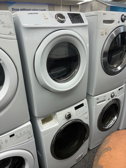 Samsung gas set front load washer and dryer 27” white