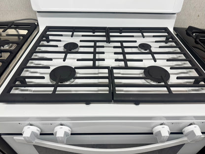 Whirpool gas range 4 burner white color