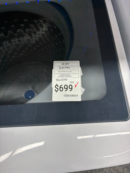 GE electric washer and dryer 27” top load