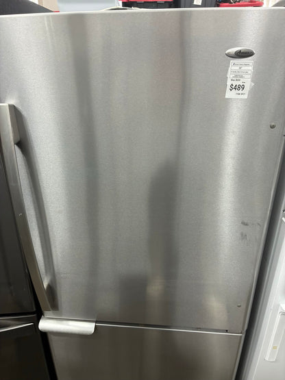 Amana bottom freezer refrigerator stainless steel 30”