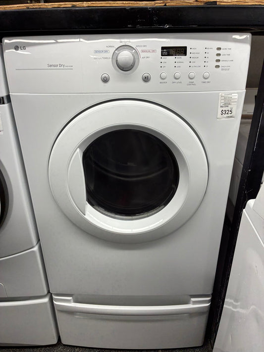 LG Electric Dryer 27” with pedestal white