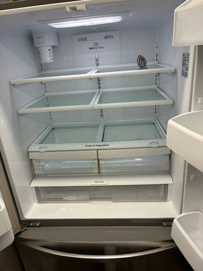 LG French door refrigerator stainless steel 36” ice maker water dispenser