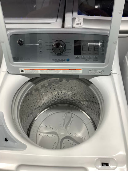 White GE washer top load