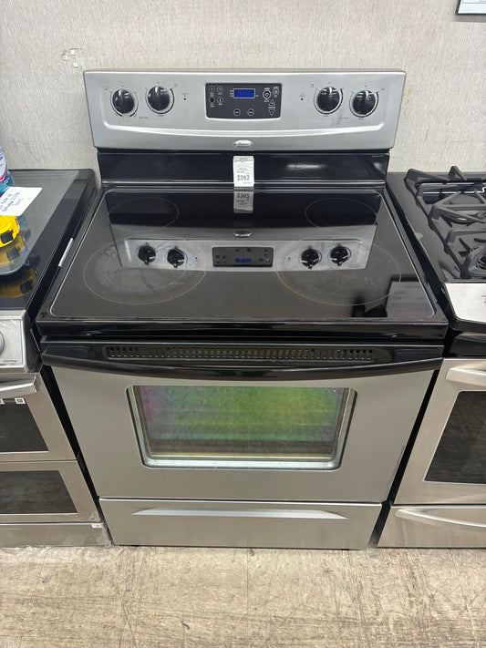 Whirlpool electric white  range 4 burner 30 inch