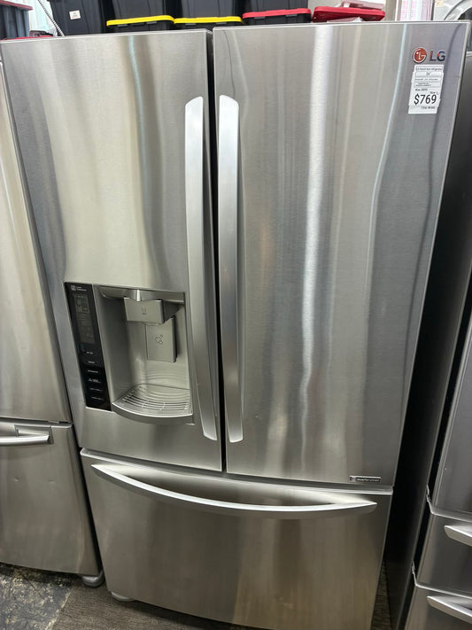 LG French door refrigerator stainless steel 36” ice maker water dispenser