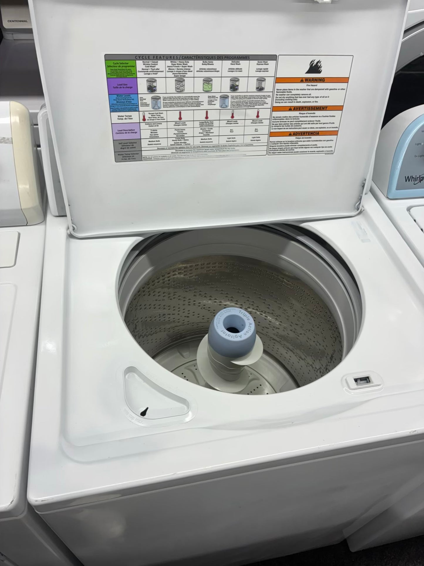 Kenmore top load large capacity white 27”