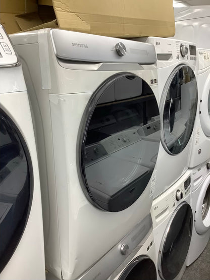 Samsung Open Box 7.5 cu. ft. Smart Dial GAS Dryer with Super Speed in Ivory 27 in