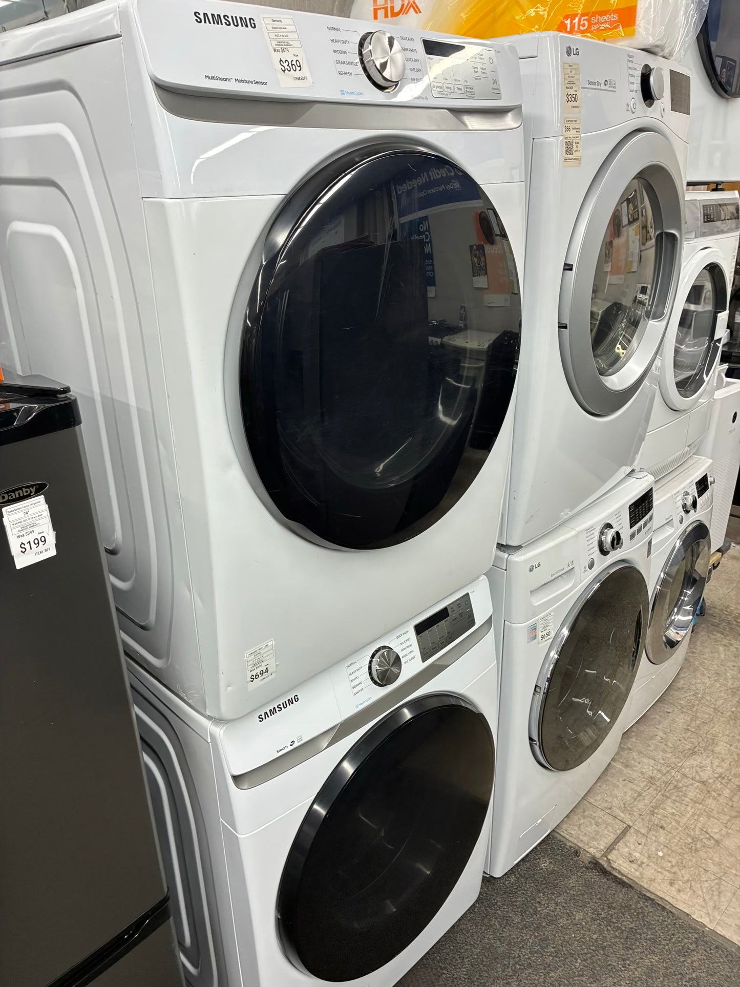 SAMSUNG WASHER N DRYER FRONT LOAD ELECTRIC 27” WHITE