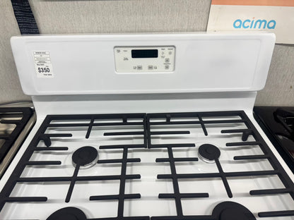 Whirpool gas range 4 burner white color