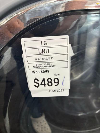 LG washer and dryer  unit 27”