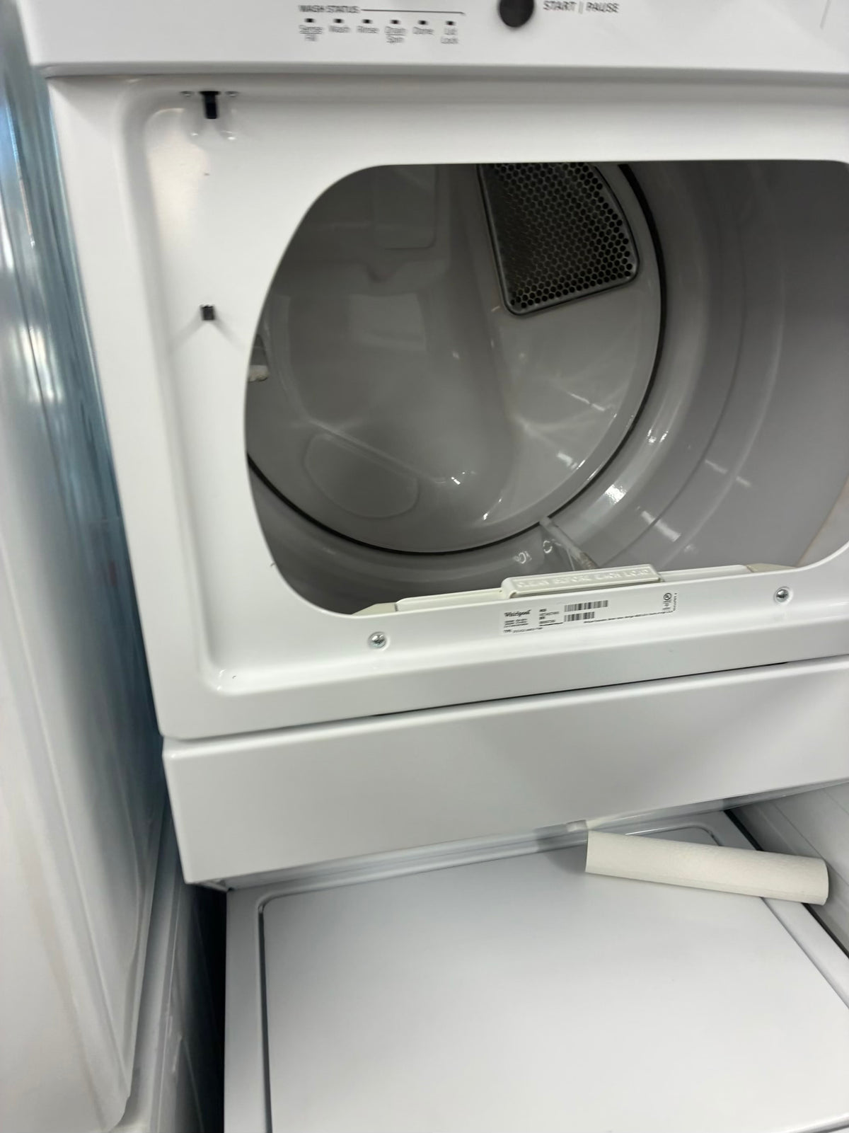 Whirlpool laundry center  washer and dryer set gas stackable 27”