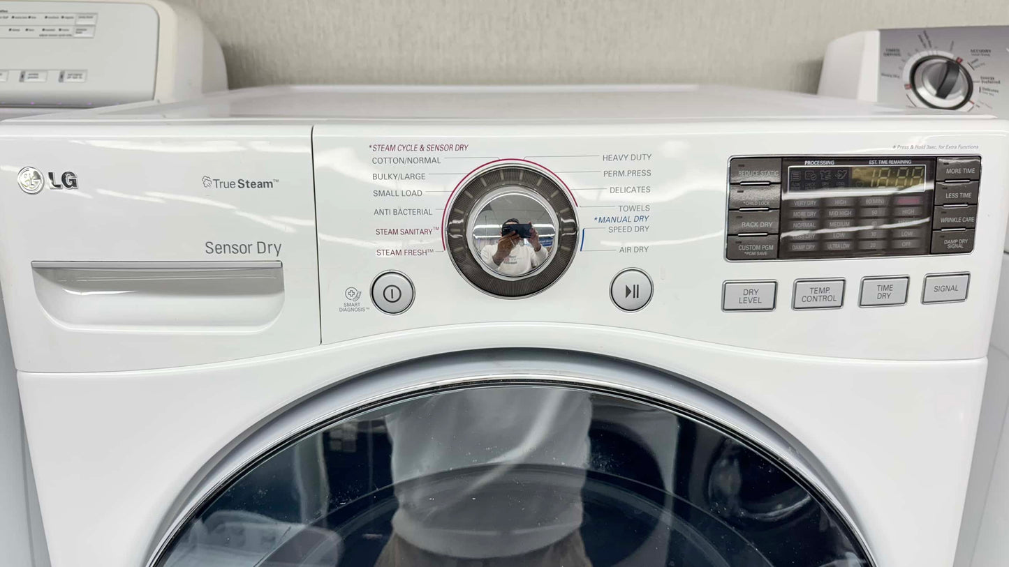 LG electric dryer true steam sensor dry high efficiency stainless steel drum