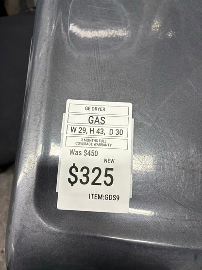GE gas dryer 27” large capacity slate