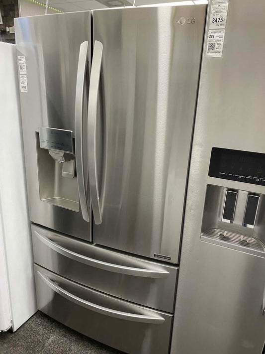 - Item: #RF84D  LG French door refrigerator stainless steel w/water ice dispenser 36 in.