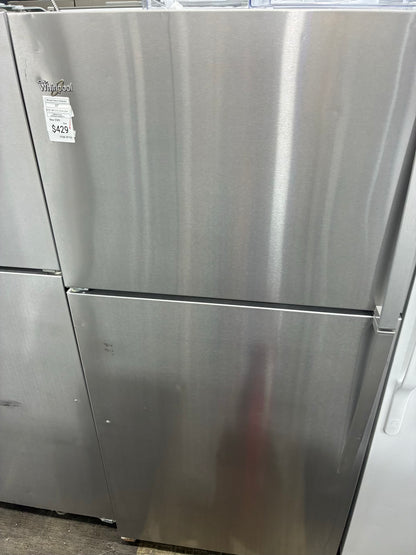 Whirlpool top freezer refrigerator white 30”