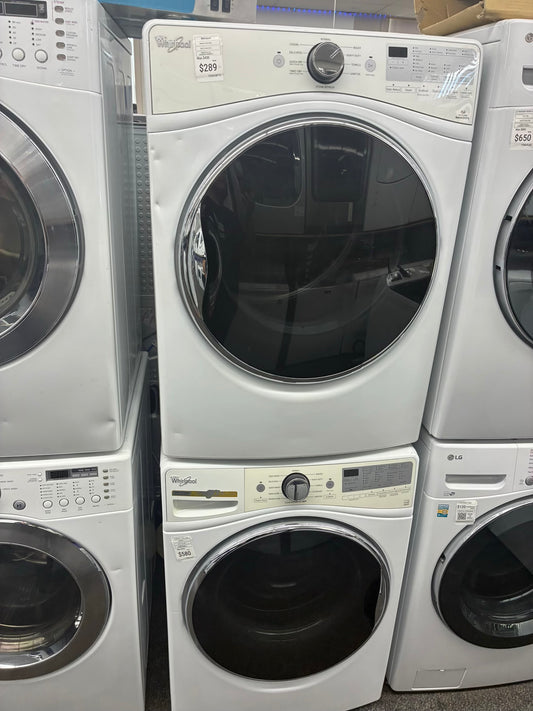 WHIRLPOOL WASHER N DRYER FRONT LOAD ELECTRIC 27” WHITE