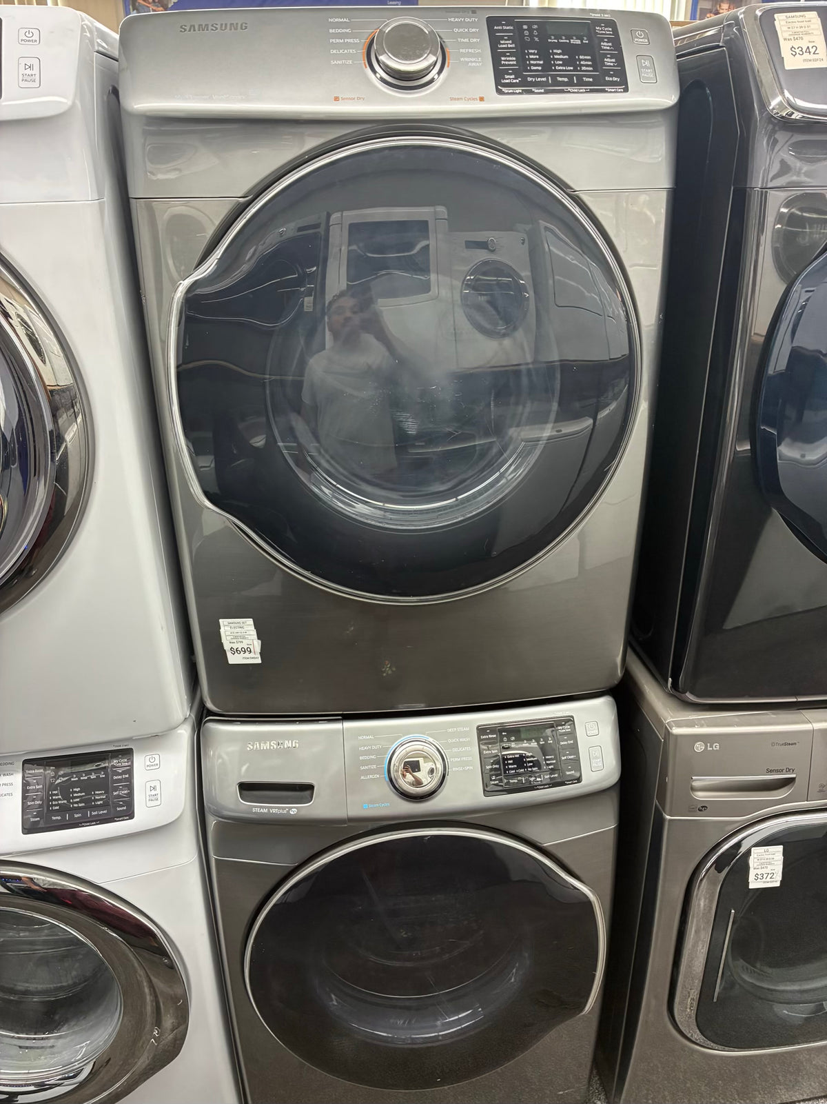 Samsung electric washer and dryer 27” front load slate