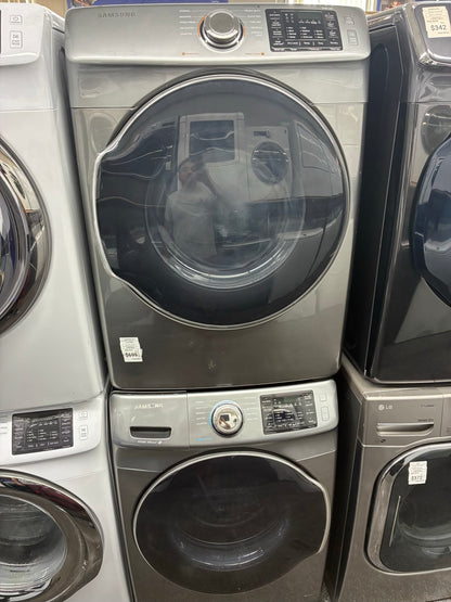 Samsung electric washer and dryer 27” front load slate