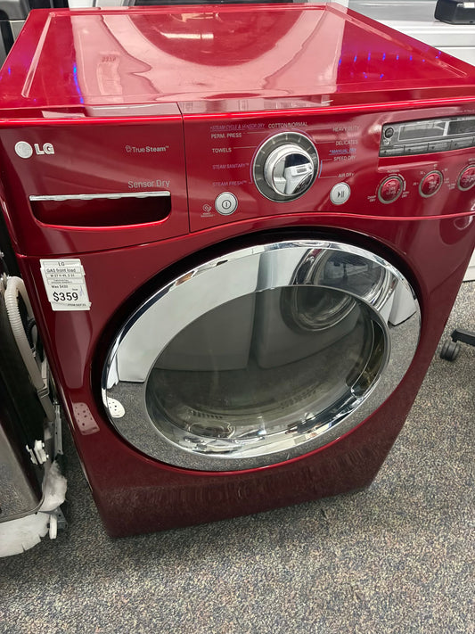 LG gas dryer 27” large capacity red with steam option
