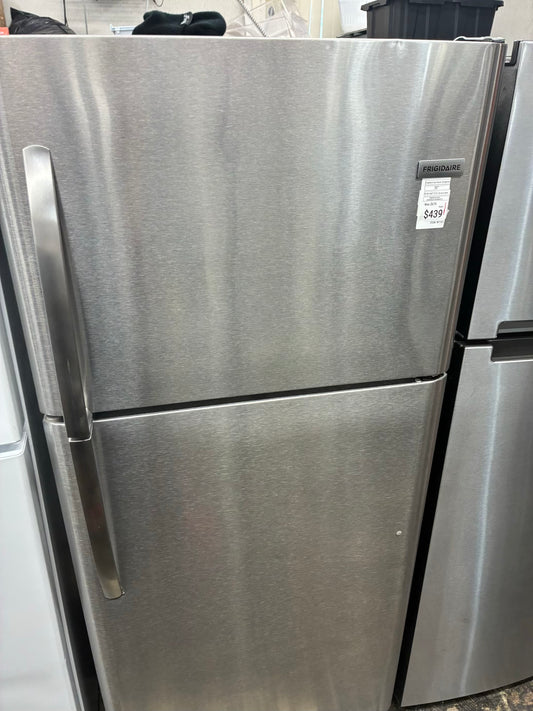 Frigidaire top freezer refrigerator stainless steel 30”