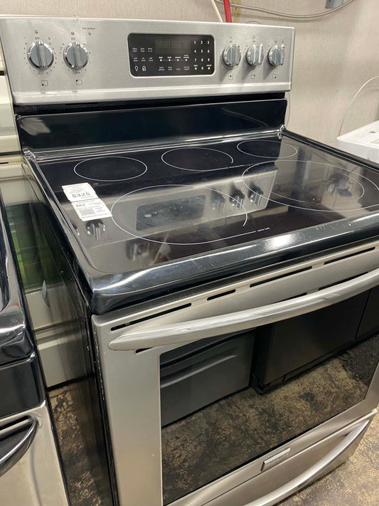 - Item: #ER30J Frigidaire electric range 5 burner  Stainless Steel convection 30 in