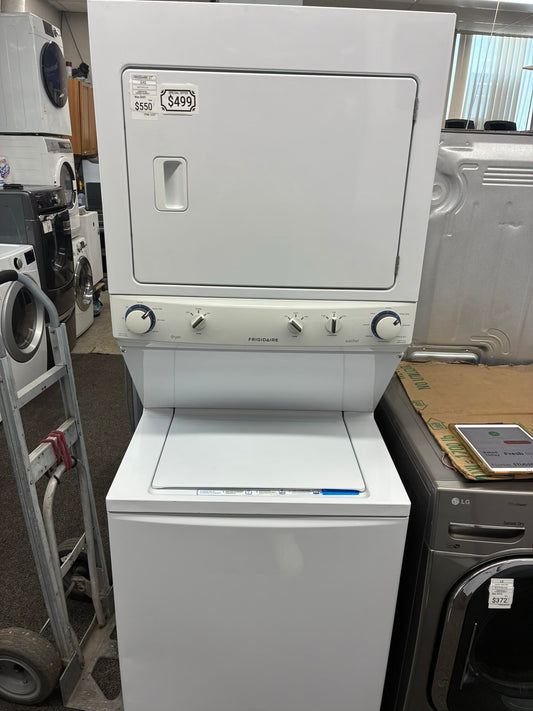 Frigidaire laundry center  washer and dryer set electric stackable 27”