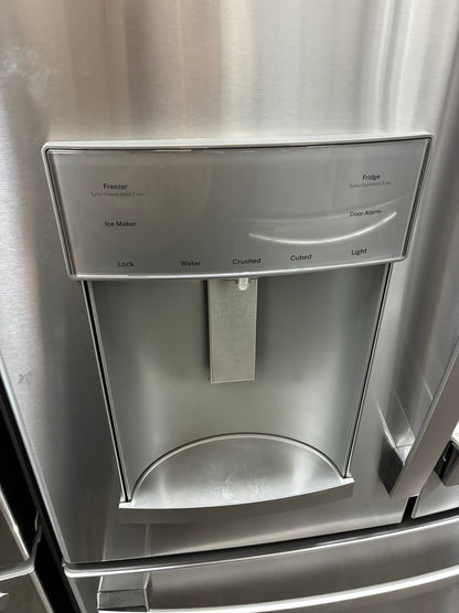 GE French door refrigerator stainless steel 36” ice maker water dispenser